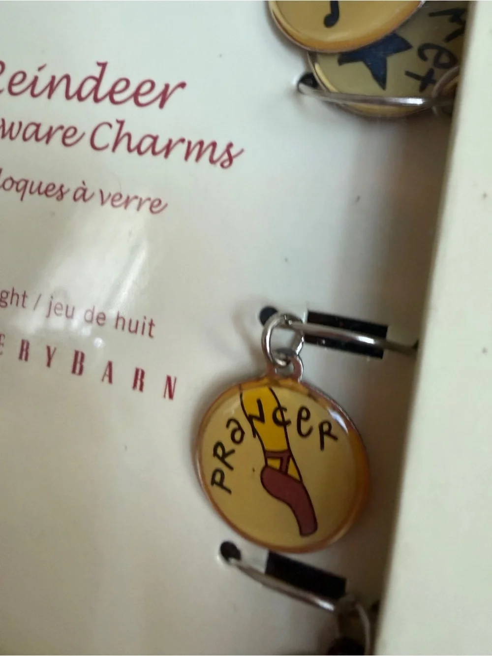 Potterybarn Reindeer Glassware Charms set of 8 Christmas
